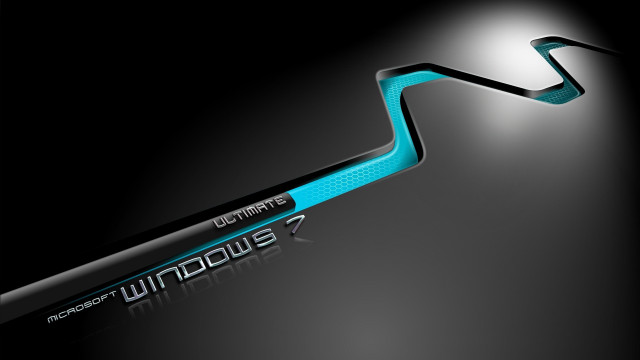 Black blue wall arrow windows7 free wallpaper for desktop - medium preview image