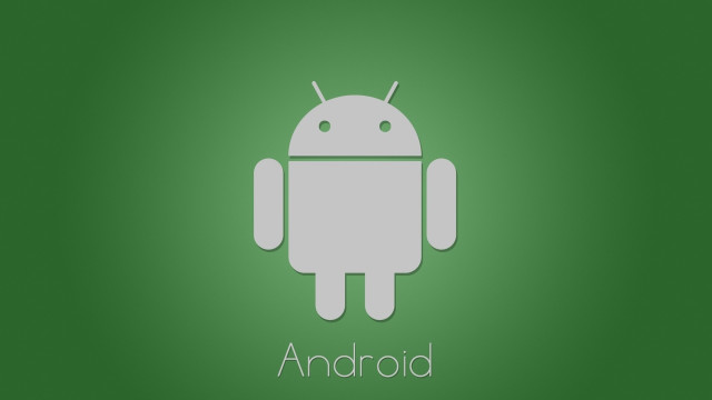 Green robot android gradient white free wallpaper for desktop - medium preview image