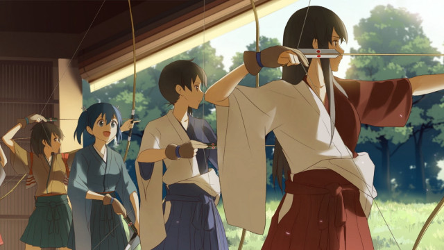 Group swords bow woman people free wallpaper for desktop - medium preview image