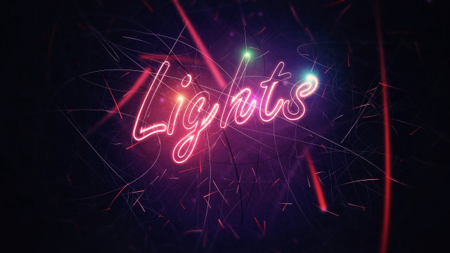 Ignite neon sign fireworks brightlight free wallpaper for desktop - medium preview image