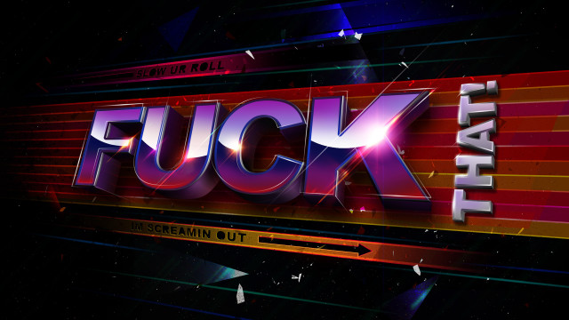 Colorful text effect 3d fireworks free wallpaper for desktop - medium preview image