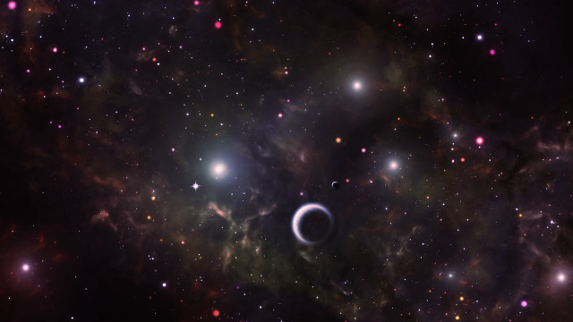 Black hole space stars black free wallpaper for desktop - medium preview image
