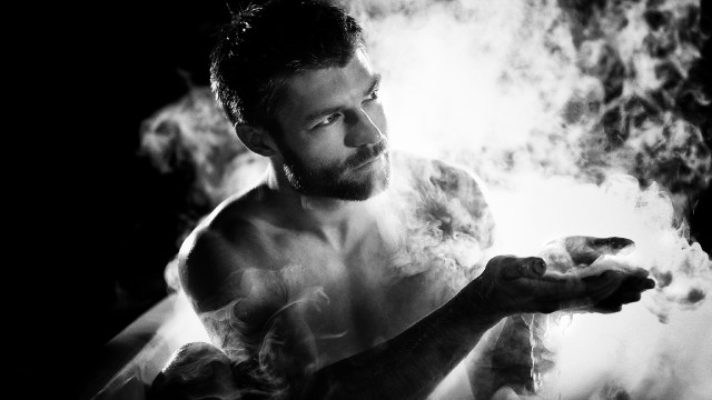 Man smoke blackandwhite art photography free wallpaper for desktop - medium preview image