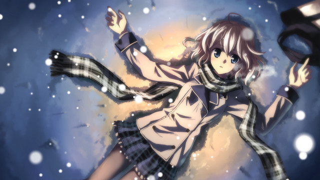 Girl flying neo romantic anime free wallpaper for desktop - medium preview image