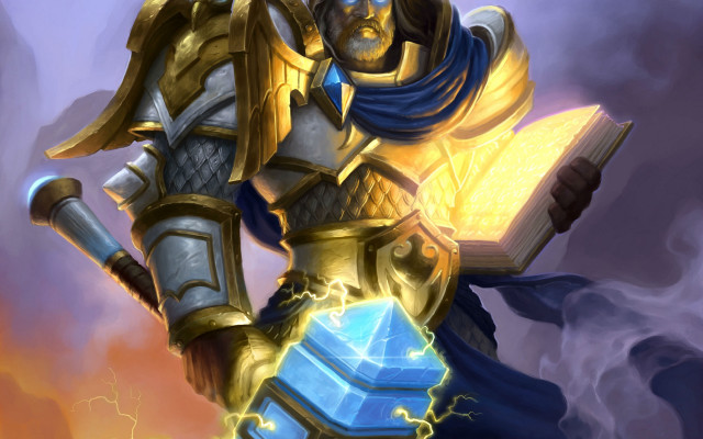 Armor sword book lightning purple free wallpaper for desktop - medium preview image