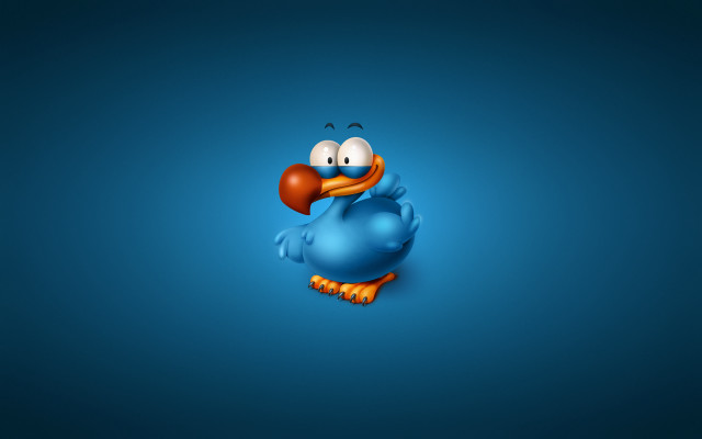 Blue bird big beak orange free wallpaper for desktop - medium preview image