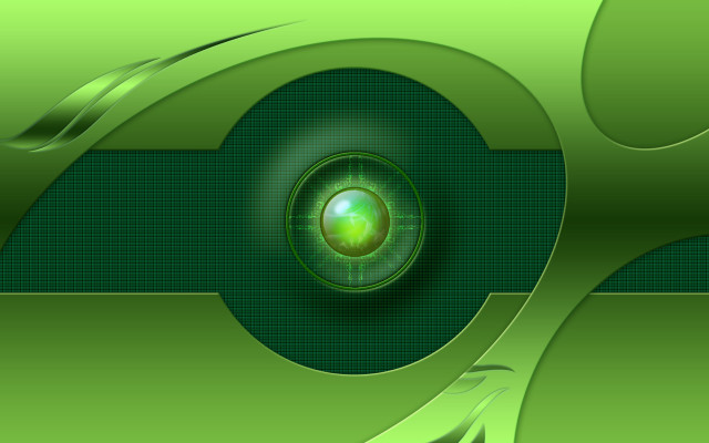 Green abstract circular center swirl free wallpaper for desktop - medium preview image