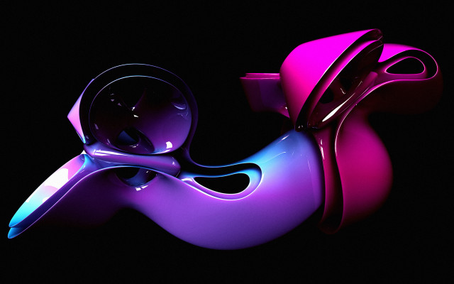 Purple blue sculpture clock generative free wallpaper for desktop - medium preview image