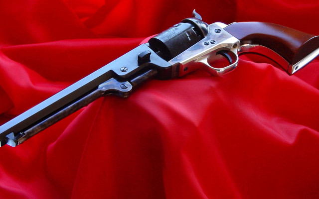 Gun red sheet black handle free wallpaper for desktop - medium preview image