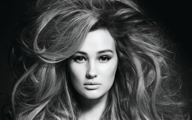 Woman longhair blowing wind closedeyes free wallpaper for desktop - medium preview image