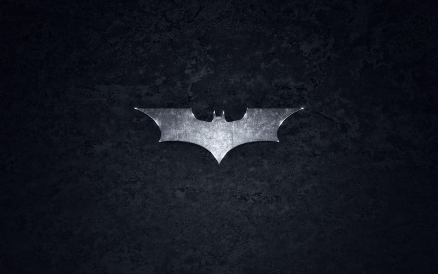 Batman logo dark night white free wallpaper for desktop - medium preview image