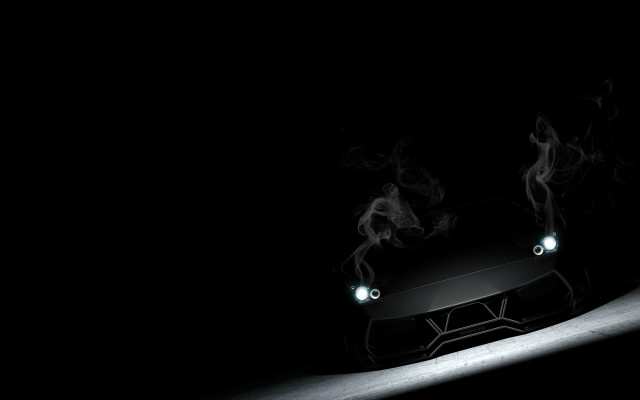 Car smoke headlights photorealism unreal free wallpaper for desktop - medium preview image