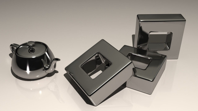 Teapot kettle reflection gradient 3d free wallpaper for desktop - medium preview image