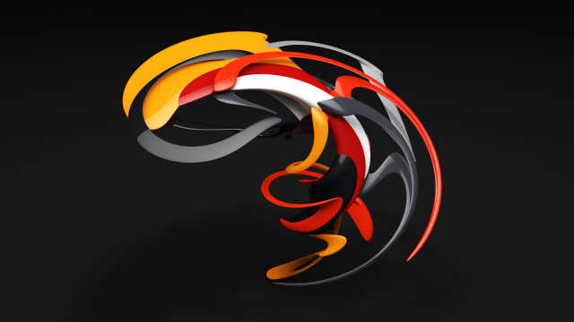 Colorful abstract swirl 3d render free wallpaper for desktop - medium preview image