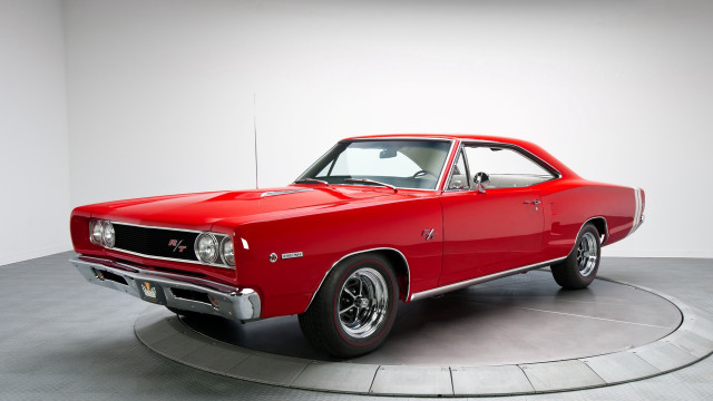 Red car circular display white free wallpaper for desktop - medium preview image