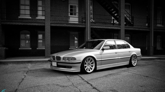 Silver car building stairs fire free wallpaper for desktop - medium preview image