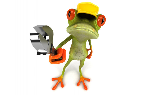 Frog hat scissors wrench digital free wallpaper for desktop - medium preview image