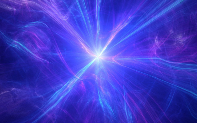 Blue purple starburst hologram sky free wallpaper for desktop - medium preview image