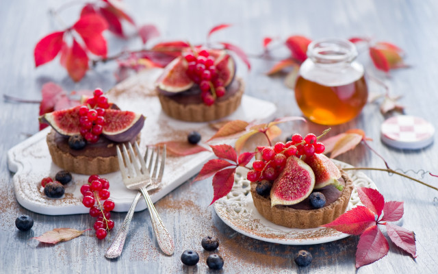 Food table plate honey fruit free wallpaper for desktop - medium preview image