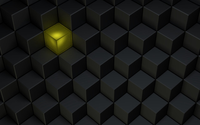 Yellow cube black cubes dark free wallpaper for desktop - medium preview image