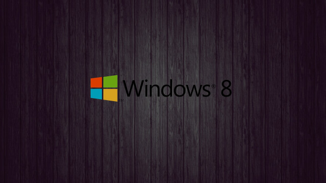 Dark wood windows8 logo windows8 free wallpaper for desktop - medium preview image