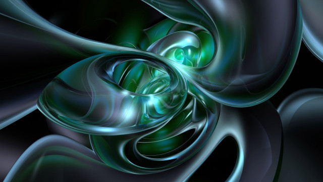 Green flower design abstract fractals free wallpaper for desktop - medium preview image