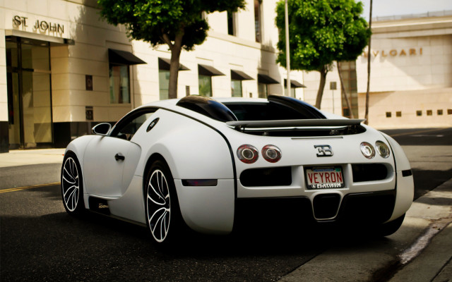 White sports car hotel luxury free wallpaper for desktop - medium preview image