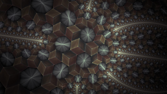 Umbrella room fractal art honeycomb free wallpaper for desktop - medium preview image