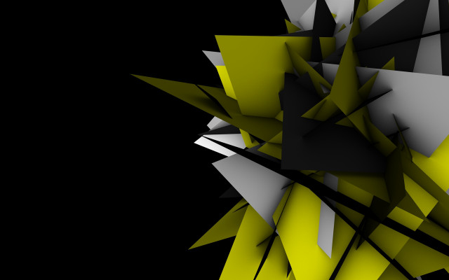 Black yellow abstract raytraced pokemon free wallpaper for desktop - medium preview image