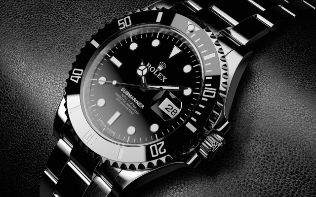 Watch black leather monochrome polka free wallpaper for desktop - medium preview image