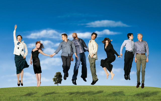 Jumping people surrealism promotional felix free wallpaper for desktop - medium preview image