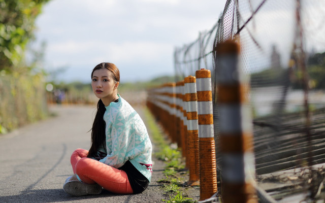 Woman fence pillow cosplay city free wallpaper for desktop - medium preview image