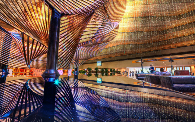 Metal structure clock urban kinetic free wallpaper for desktop - medium preview image