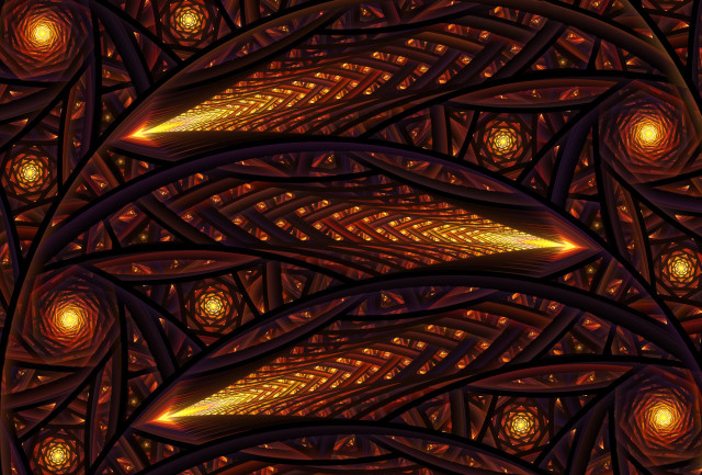 Glowing eyes spiral pattern fractals free wallpaper for desktop - medium preview image