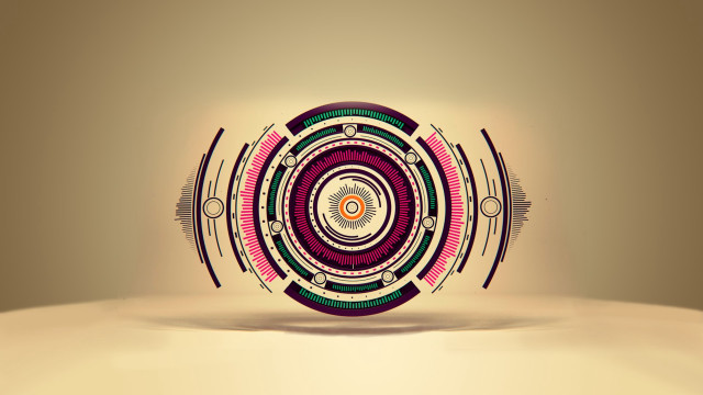 Circular design light background android free wallpaper for desktop - medium preview image