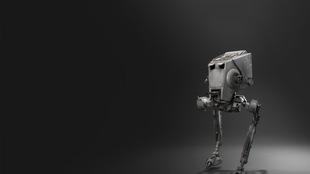 Star wars robot black surface free wallpaper for desktop - medium preview image