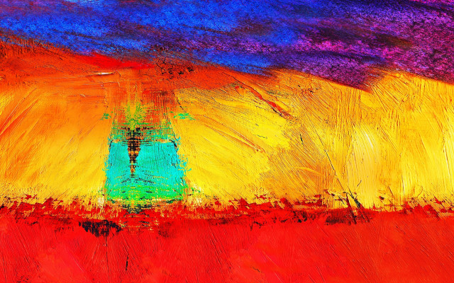 Blue vase autumn leaves fire free wallpaper for desktop - medium preview image