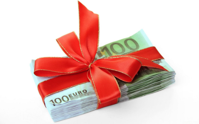 Stack of money red ribbon free wallpaper for desktop - medium preview image