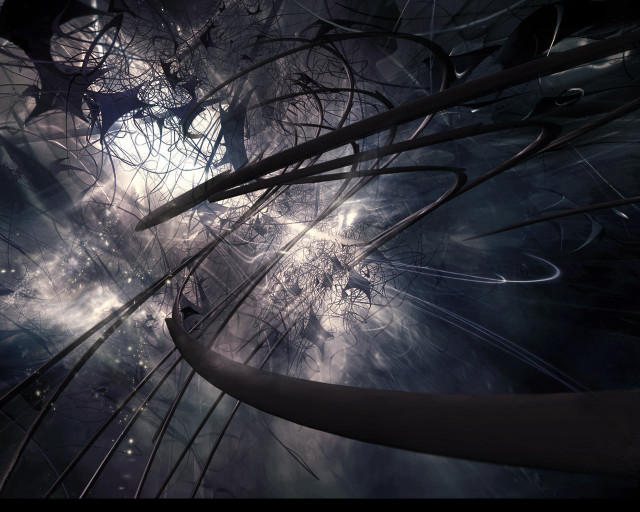 Spiral lines shapes space bright free wallpaper for desktop - medium preview image