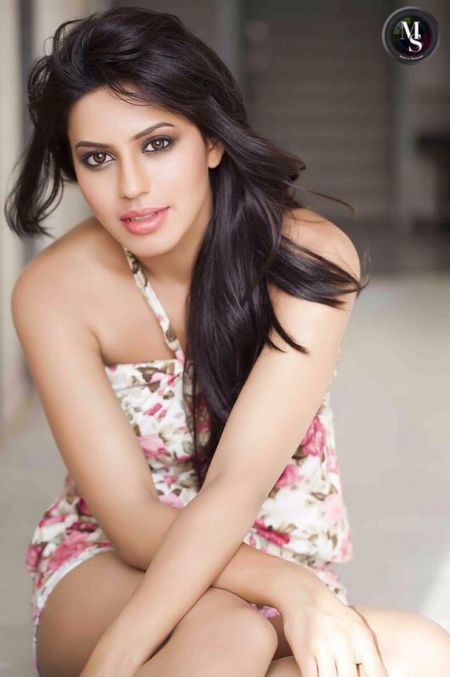 Woman floral dress posing crossed free wallpaper for mobile - medium preview image