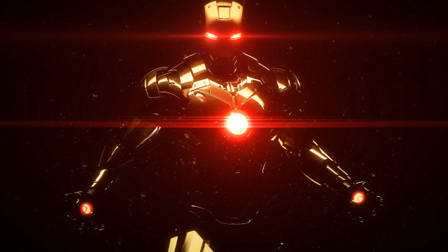 Robot red light astronaut night free wallpaper for desktop - medium preview image