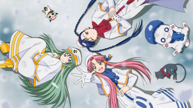 Anime characters cats dogs group free wallpaper for desktop - medium preview image