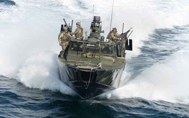 Military ship waves watercraft action free wallpaper for desktop - medium preview image