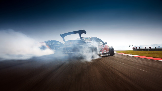 Car smoke hood tiltshift sparks free wallpaper for desktop - medium preview image