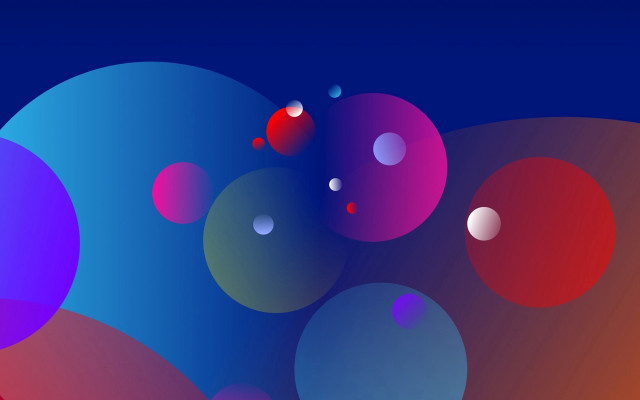 Colorful balls blue background red free wallpaper for desktop - medium preview image