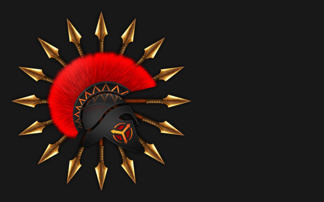 Helmet spikes red sunburst lyco free wallpaper for desktop - medium preview image
