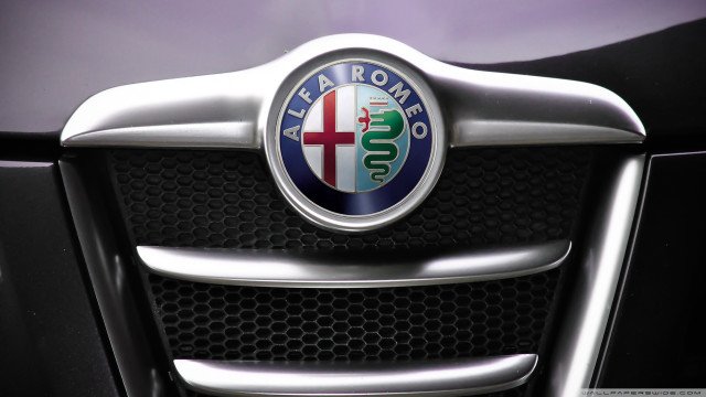 Alfa logo car grill close free wallpaper for desktop - medium preview image
