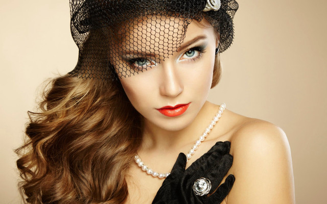 Black hat gloves pearl brooch free wallpaper for desktop - medium preview image