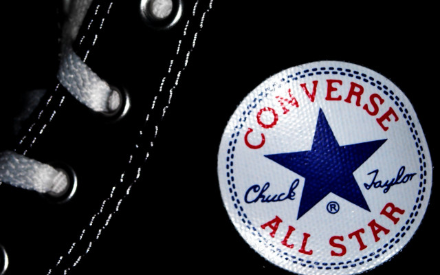 Converse blue star macro black free wallpaper for desktop - medium preview image