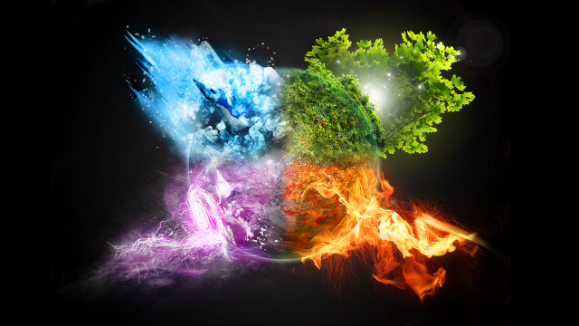 Colored plants black background group free wallpaper for desktop - medium preview image